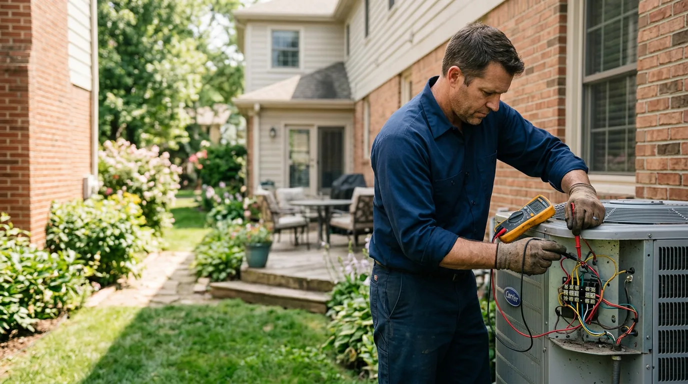 HVAC technician working near Abercrombie, ND